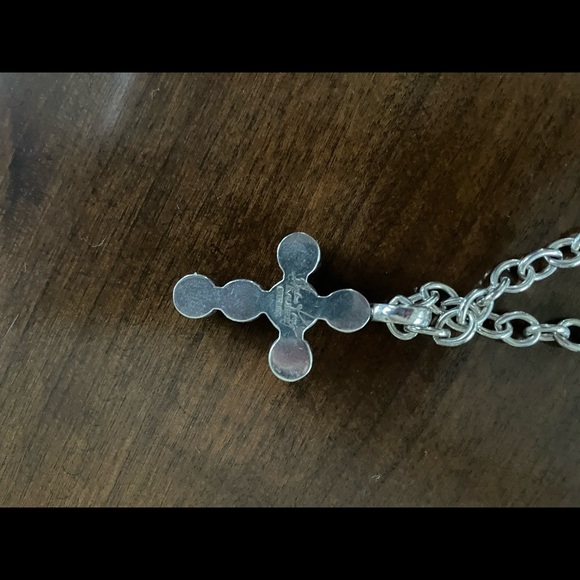 Harlene Korey Kalibre sterling necklace with CZ cross pendant - Picture 2 of 3